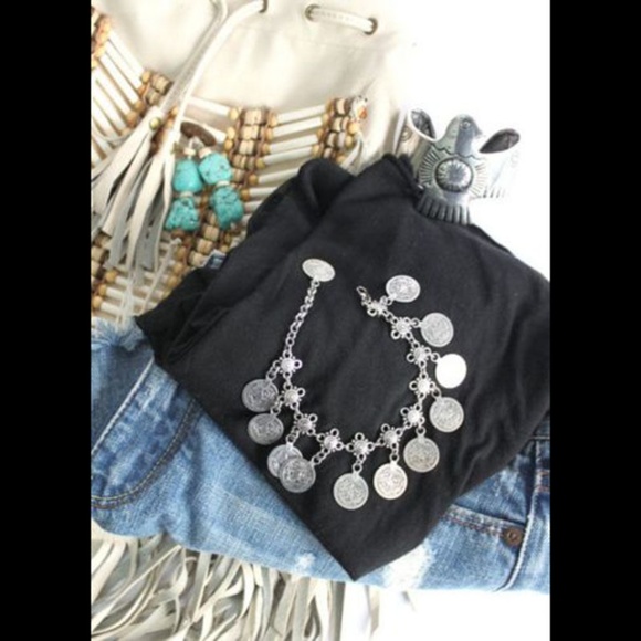 BOHO COIN DETAILED ANKLET - Picture 3 of 4